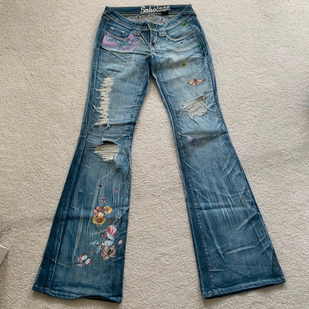 Jeans hand painted
